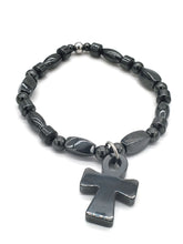 Load image into Gallery viewer, HEMATITE ANKH BRACELET